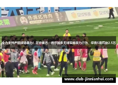 全力支持严惩球场暴力！足协官方：德尔加多无球实施暴力行为，停赛5场罚款2.5万